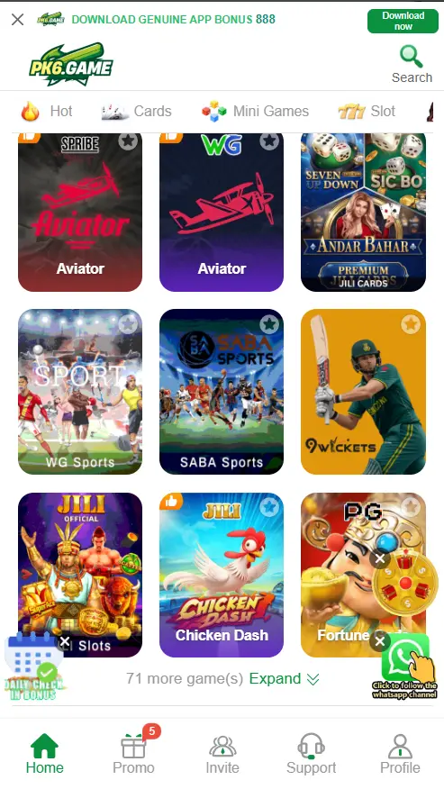 pk6 game home page